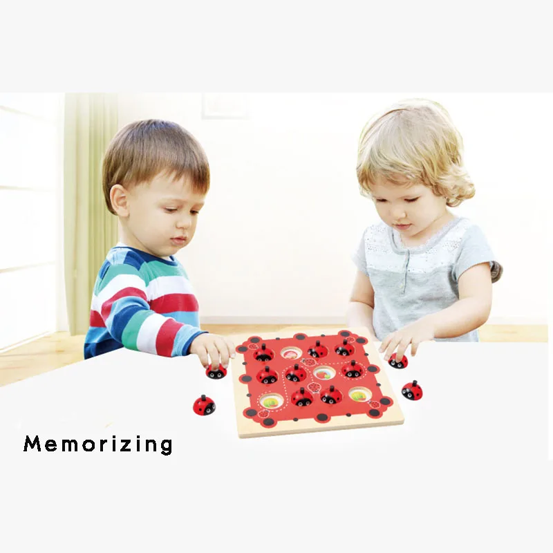 Cartoon Wooden Puzzle Ladybug Design Kids Memory Training Game Chess Early Development Table Play Color shape recognition Toy
Cartoon Wooden Puzzle Ladybug Design Kids Memory Training Game Chess Early Development Table Play Color shape recognition Toy