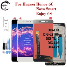LCD avec cadre pour Huawei Honor 6C DIG-L01 DIG-L03 Nova Smart DIG-L21 L21HN profitez de l'assemblage du numériseur tactile de l'écran d'affichage 6S 5 