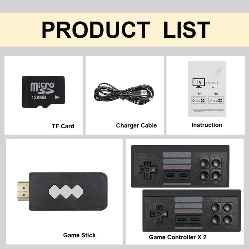 USB Wireless Handheld TV Video Game Console Build In 568 Classic 8 Bit Game mini Console Dual Gamepad HDMI-Compatible Output USB Wireless Handheld TV Video Game Console Build In 568 Classic 8 Bit Game mini Console Dual Gamepad HDMI-Compatible Output