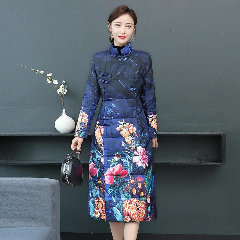 Winter down Jacket 2019 New Style Mid-length White Duck down Fashion Frog Chinese-style Printed Thick Coat Women's
Winter down Jacket 2019 New Style Mid-length White Duck down Fashion Frog Chinese-style Printed Thick Coat Women's