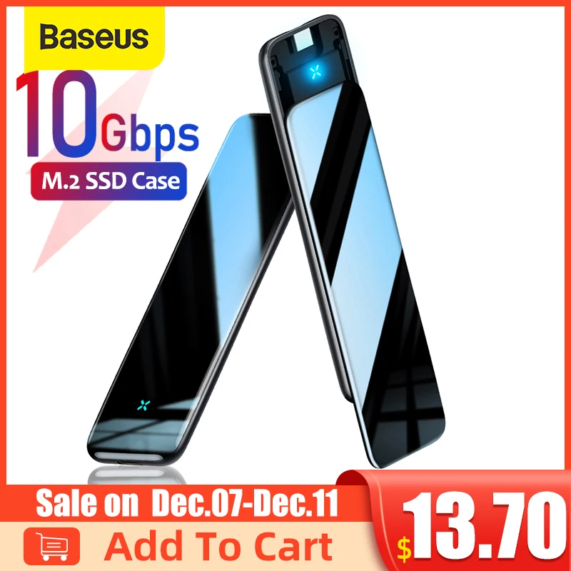 Baseus M2 SSD Case External Hard Drive Case SSD Caddy M2 to USB Type C 3.0 Portable Hard Drive for NGFF SATA M/B KEY Disk Case
Baseus M2 SSD Case External Hard Drive Case SSD Caddy M2 to USB Type C 3.0 Portable Hard Drive for NGFF SATA M/B KEY Disk Case