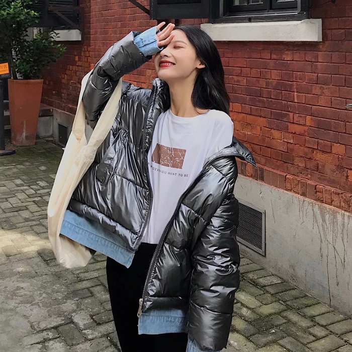 The New Korean Version Of The 2009 Fake Two-piece Down Jacket Jeans Stitching Collar Student Cotton Jacket
The New Korean Version Of The 2009 Fake Two-piece Down Jacket Jeans Stitching Collar Student Cotton Jacket