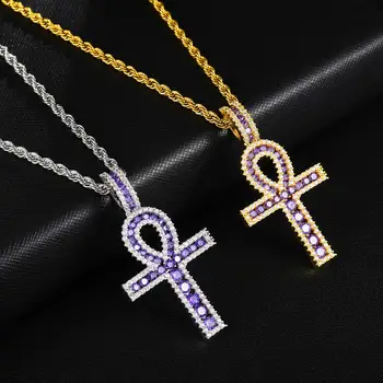 Men's hip hop full zircon purple Jesus Anka cross pendant necklace AAA cubic zirconia ice out men's jewelry gifts
Men's hip hop full zircon purple Jesus Anka cross pendant necklace AAA cubic zirconia ice out men's jewelry gifts