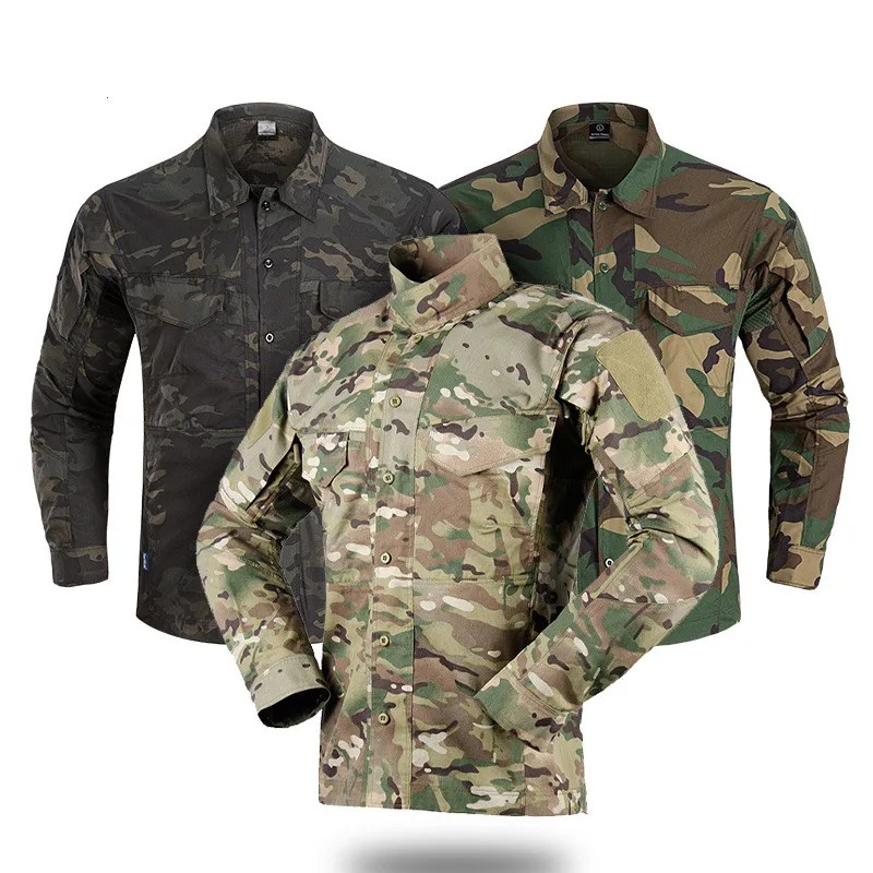 New Men's Long-Sleeved Shirt Military Tactical Shirt Camouflage Tactical Quick-Dry Shirt Summer Breathable Wear-Resistant Tops
New Men's Long-Sleeved Shirt Military Tactical Shirt Camouflage Tactical Quick-Dry Shirt Summer Breathable Wear-Resistant Tops