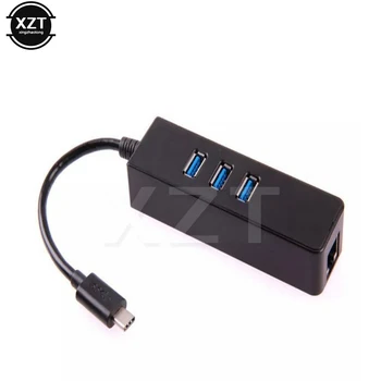 USB 3.0 HUB Hab Type c to RJ45 Ethernet Network Adapter 1000 Mbps USB 3.1 to 3 Ports USB 3.0 USB HUB Splitter for MacBook Pro
USB 3.0 HUB Hab Type c to RJ45 Ethernet Network Adapter 1000 Mbps USB 3.1 to 3 Ports USB 3.0 USB HUB Splitter for MacBook Pro