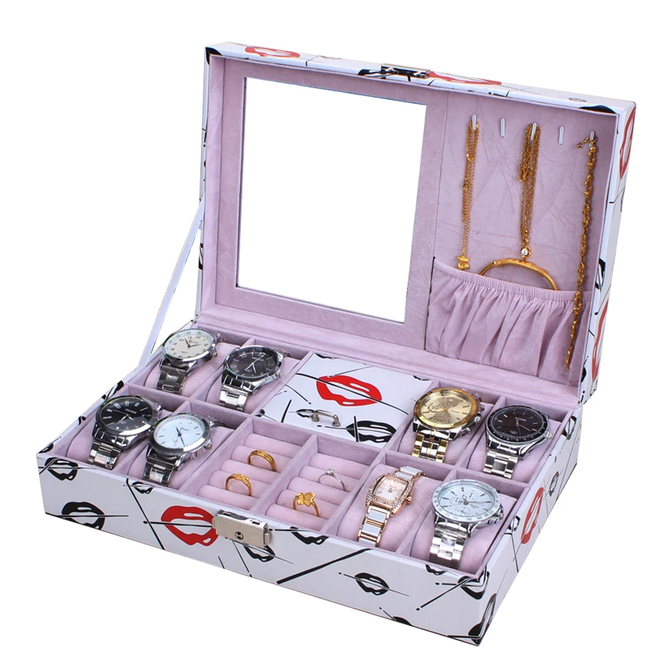 Watch Jewelry Storage Box Earrings Ring Multi-function Rectangle Cartoon Pink Boxes
Watch Jewelry Storage Box Earrings Ring Multi-function Rectangle Cartoon Pink Boxes