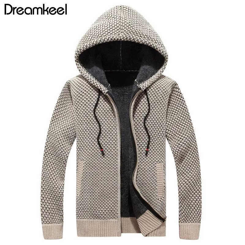 Men Jacket Thick Velvet Cotton Hooded Men's Winter Padded Knitted Sweater Fur Jacket Cardigan Spring Outdoors Mens Sweaters
Men Jacket Thick Velvet Cotton Hooded Men's Winter Padded Knitted Sweater Fur Jacket Cardigan Spring Outdoors Mens Sweaters