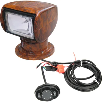 Boat Remote Control Spotlight Marine SUV RV Rotating Search Light Wood Color 24V 100W With Remote Joystick Cable
Boat Remote Control Spotlight Marine SUV RV Rotating Search Light Wood Color 24V 100W With Remote Joystick Cable