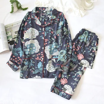 Printed Pajama Set For Women Comfort Nightwear Female Spring Autumn Pijamas Sleepwear Long Sleeve Lingerie Casual Homewear 
Printed Pajama Set For Women Comfort Nightwear Female Spring Autumn Pijamas Sleepwear Long Sleeve Lingerie Casual Homewear