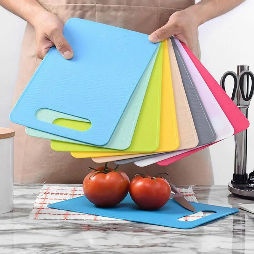 Non-slip Cutting Board Plastic Cut Chopping Block Anti Bacterium Vegitable Chopping Board Hang Hole Food Slice Kitchen Tools
Non-slip Cutting Board Plastic Cut Chopping Block Anti Bacterium Vegitable Chopping Board Hang Hole Food Slice Kitchen Tools