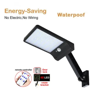 remote control rotate bracket solar street light 48 LED Solar Powered Wall Light PIR Motion Sensor Outdoor IP65 Waterproor gear
remote control rotate bracket solar street light 48 LED Solar Powered Wall Light PIR Motion Sensor Outdoor IP65 Waterproor gear