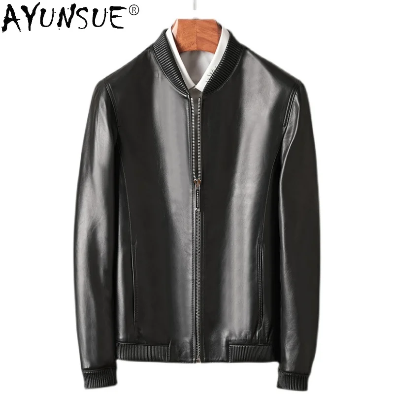 AYUNSUE 100% Cowhide Leather Jacket Men Genuine Leather Coat Casual Male Short Black Cow Leather Jackets Jaqueta De Couro SQQ785
AYUNSUE 100% Cowhide Leather Jacket Men Genuine Leather Coat Casual Male Short Black Cow Leather Jackets Jaqueta De Couro SQQ785