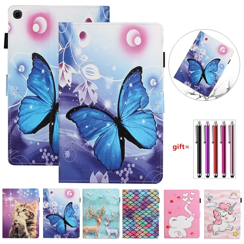 Cute Cartoon Cat Butterfly Unicorn Cover Case for Samsung Galaxy Tab A 8.0 SM T290 T295 2019 8 Tablet Coque Funda | Компьютеры и офис