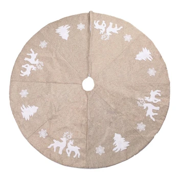 48 Inch Christmas Tree Skirt Elk Tree Snowflake Ornament Round Carpet Floor Mat New 2020
48 Inch Christmas Tree Skirt Elk Tree Snowflake Ornament Round Carpet Floor Mat New 2020
