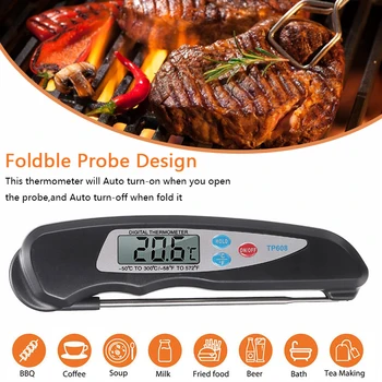 Digital Food Themometer Probe Instant Read Food Cooking Meat Thermometer with Folding Probe for Kitchen BBQ Grill Cooking Tool
Digital Food Themometer Probe Instant Read Food Cooking Meat Thermometer with Folding Probe for Kitchen BBQ Grill Cooking Tool