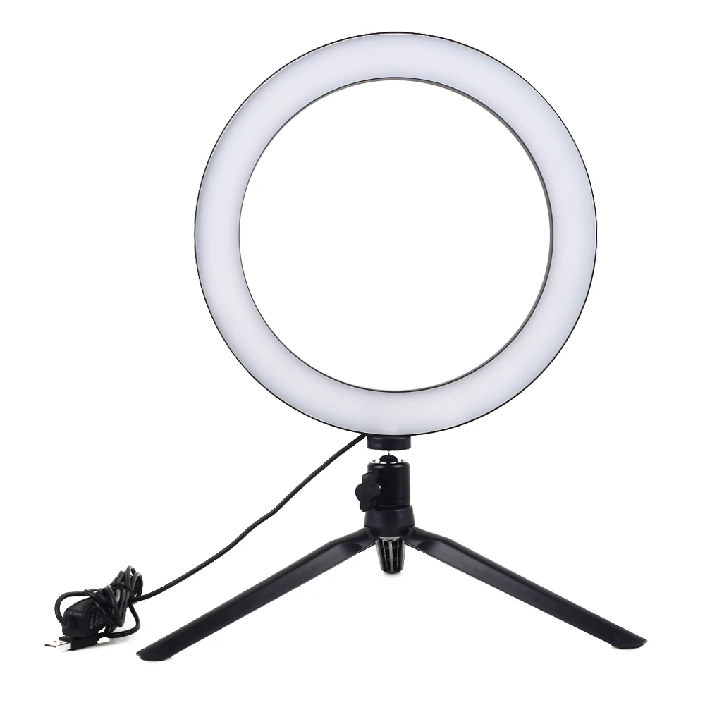 Фото 8 inch Dimmable LED Studio Camera Ring Light Live Photography Self-timer Lamp Stepless Dimming + Desktop Stand Fill For Ma | Электроника