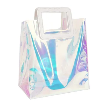 PVC Laser Tote Bag Transparent Jelly Bag Transparent Souvenir Plastic Lunch Box Work with Rice Gift Bag Shopping Bag
PVC Laser Tote Bag Transparent Jelly Bag Transparent Souvenir Plastic Lunch Box Work with Rice Gift Bag Shopping Bag