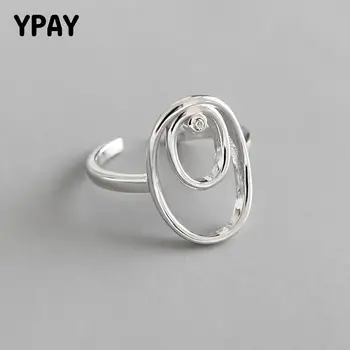 YPAY Real 925 Sterling Silver Open Rings Women Korean Simple Style INS Hollow Geometric Oval Ring with Zircon Jewelry YMR748
YPAY Real 925 Sterling Silver Open Rings Women Korean Simple Style INS Hollow Geometric Oval Ring with Zircon Jewelry YMR748