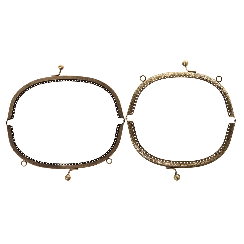 16.5/20cm Vintage Metal Frame Kiss Clasp Lock Arch with Handle for Handbag Purse Bags 16.5/20cm Vintage Metal Frame Kiss Clasp Lock Arch with Handle for Handbag Purse Bags