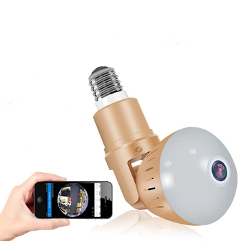 1.3MP Light Bulb Camera, 360 Degree Hd Panoramic Home Network WiFi Dual Light Source Bulb Surveillance Camera for Home/Office
1.3MP Light Bulb Camera, 360 Degree Hd Panoramic Home Network WiFi Dual Light Source Bulb Surveillance Camera for Home/Office