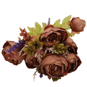 1Bouquet 8 Heads Artificial Peony Silk Flower Leaf Home Wedding Party Decor Brown
1Bouquet 8 Heads Artificial Peony Silk Flower Leaf Home Wedding Party Decor Brown