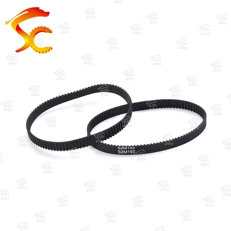 

2pcs S2M-192-6mm belt closed loop rubber S2M-192-6mm timing belt Teeth 96 Length 192mm width 6mm for 3D printer