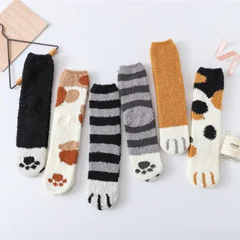 19 Autumn and Winter New Products Plush Socks Coral Velvet Socks Thick Warm Floor Socks Household CAT'S Paw Footprints Sleeping
19 Autumn and Winter New Products Plush Socks Coral Velvet Socks Thick Warm Floor Socks Household CAT'S Paw Footprints Sleeping