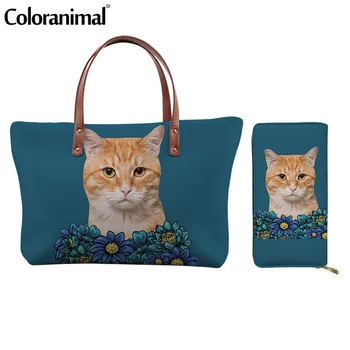 Coloranimal Brand Design Floral Cat Pattern Ladies Big Handbags Lovely 2Pcs Crossbody Bags for Women Shoulder Bags With Wallet
Coloranimal Brand Design Floral Cat Pattern Ladies Big Handbags Lovely 2Pcs Crossbody Bags for Women Shoulder Bags With Wallet