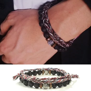 Tibetan Buddha Natural Lava Stone Diffuser Beads Bangles Bracelet Ethnic Woven Lucky Amulet Women Men Rope Charm Wish String
Tibetan Buddha Natural Lava Stone Diffuser Beads Bangles Bracelet Ethnic Woven Lucky Amulet Women Men Rope Charm Wish String