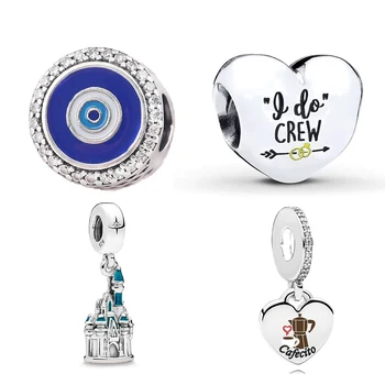 New S925 Sterling Silver Cafecito Dangle I Do Crew Charm Double-sided Castle Beads DIY Bracelet Original Women's Jewelry
New S925 Sterling Silver Cafecito Dangle I Do Crew Charm Double-sided Castle Beads DIY Bracelet Original Women's Jewelry