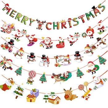 3m Christmas Banner Garland Santa Claus Snowman Xmas Tree Deer Paper Flag Bunting Merry Christmas Event Party Backdrop Hanging
3m Christmas Banner Garland Santa Claus Snowman Xmas Tree Deer Paper Flag Bunting Merry Christmas Event Party Backdrop Hanging