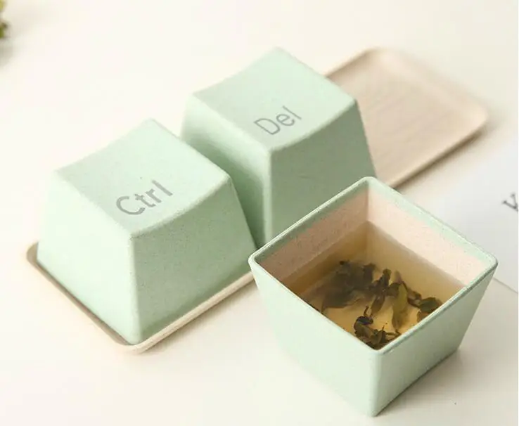 Description Picture 6 of item3pcs/Set Keyboard Cups With Tray Ctrl ALT DEL Mug Tea Coffee Milk Cup Container Creative Gifts WJ918