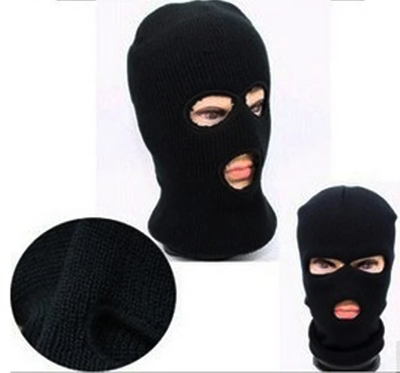 1Pcs Black Balaclava Cs Style Winter Wind Ski Hat For Men Women Cap 3 Hole Mask Neck Warmer | Спорт и развлечения