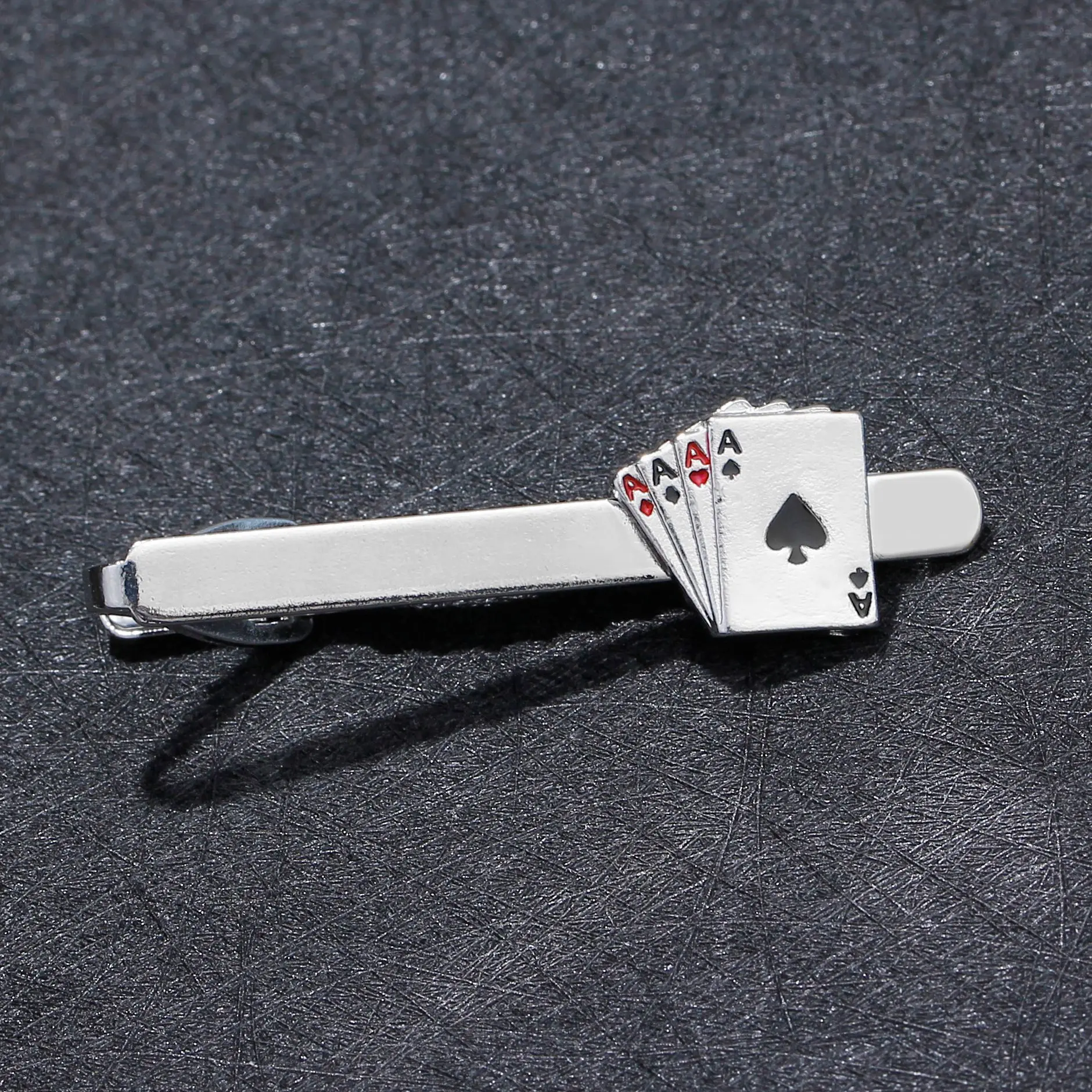 Покерный зажим для галстука мужчин зажимы с канавками запонки в комплекте