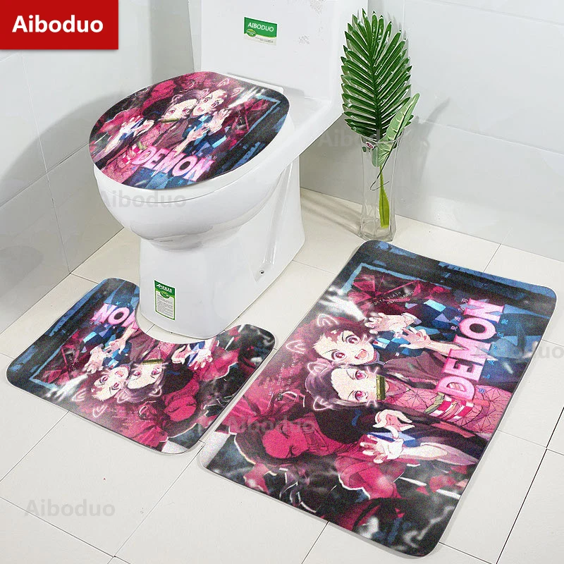 Demon Slayer 3pcs/set Toilet Lid Cover Set NonSlip Carpet BathMat Anime Girl Nezuko Christmas Warm Home Decoration Restroom Rug
Demon Slayer 3pcs/set Toilet Lid Cover Set NonSlip Carpet BathMat Anime Girl Nezuko Christmas Warm Home Decoration Restroom Rug