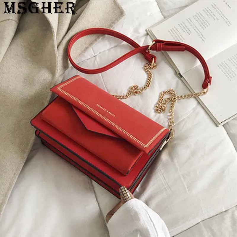 

MSGHER Frosted Thraed Flap Women Bag Summer Solid New Korea Style Concise Practical Shoulder Fashion Crossbody Lady Bag WB2856