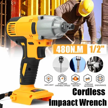 18V 480Nm Electric Rechargeable Brushless Impact Wrench Cordless 1/2 Socket Wrench Power Tool For Makita Battery
18V 480Nm Electric Rechargeable Brushless Impact Wrench Cordless 1/2 Socket Wrench Power Tool For Makita Battery