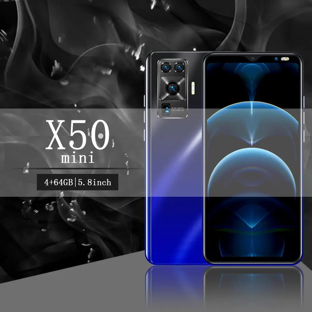 

2020 New X50 MINI Smartphone 4800mAh Global Version 4G 64G Memery 5.8 Inch HD Full Screen Google Play Octa Core Mobile Phone
