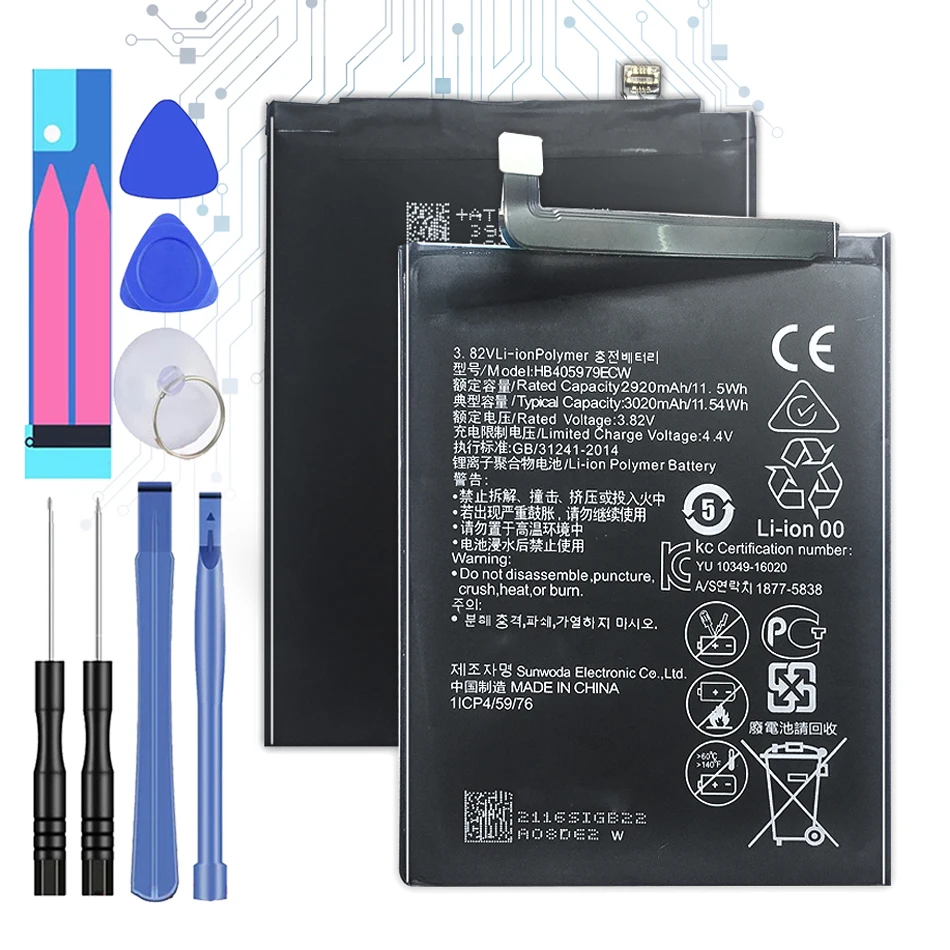 Аккумулятор HB405979ECW для Huawei Nova Honor 6A 7A pro 7S 8A DUA-L22 DUA-LX2 Smart DIG-L01 3020 мАч DIG-L21 +