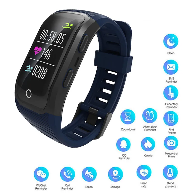 GPS Smart Bracelet IP67 Waterproof Heart Rate Monitoring Pedometer Sports Fitness Tracking Bluetooth Men Women For Android IOS
GPS Smart Bracelet IP67 Waterproof Heart Rate Monitoring Pedometer Sports Fitness Tracking Bluetooth Men Women For Android IOS
