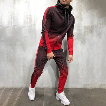 Men\\'s Fashion Autumn Winter 3D Gradient Sports Suit Hooded Zipper Cardigan Pockets Decoration Sports Two-piece Set
Men\\'s Fashion Autumn Winter 3D Gradient Sports Suit Hooded Zipper Cardigan Pockets Decoration Sports Two-piece Set