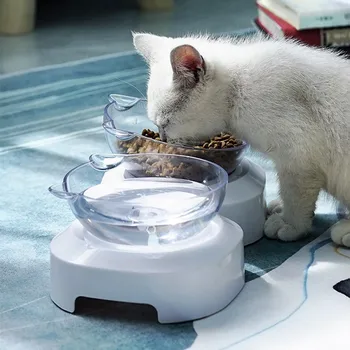 15 Degree Adjustable Pet Cat Dog Transparent Double Bowl Tilt Neck Design Feeder Anti-skid Cat Food Board Pets Feeder
15 Degree Adjustable Pet Cat Dog Transparent Double Bowl Tilt Neck Design Feeder Anti-skid Cat Food Board Pets Feeder