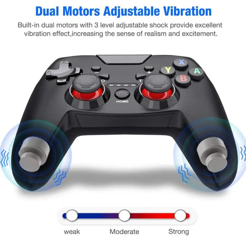 Wireless Bluetooth Gamepad Game joystick Controller For Nintendo Switch Game joystick Controller For Switch Console with 6-Axis
Wireless Bluetooth Gamepad Game joystick Controller For Nintendo Switch Game joystick Controller For Switch Console with 6-Axis