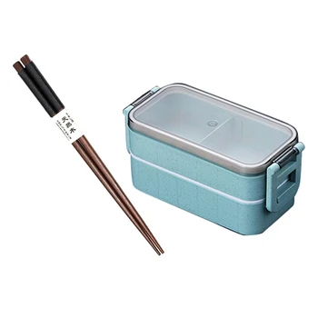 1 Pairs Japanese Natural Wood Chopsticks Black & 1 Pcs Microwave Bento Box Wheat Straw Child Lunch Box Blue
1 Pairs Japanese Natural Wood Chopsticks Black & 1 Pcs Microwave Bento Box Wheat Straw Child Lunch Box Blue