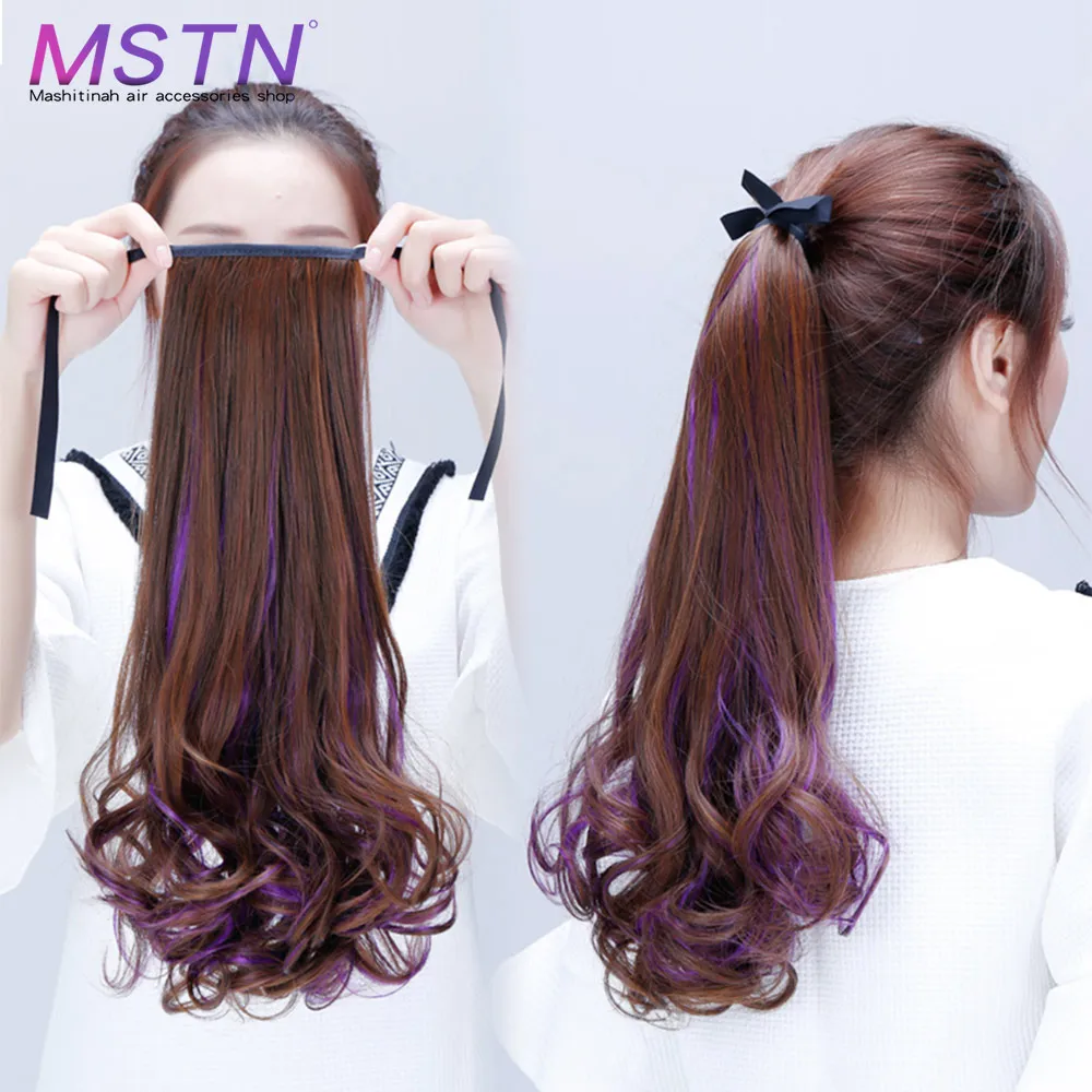 MSTN Heat Resistant Long Wavy Colored Hair Black Light Brown Synthetic Ponytail Hair Claw Drawstring Ponytails Hair For Women
MSTN Heat Resistant Long Wavy Colored Hair Black Light Brown Synthetic Ponytail Hair Claw Drawstring Ponytails Hair For Women