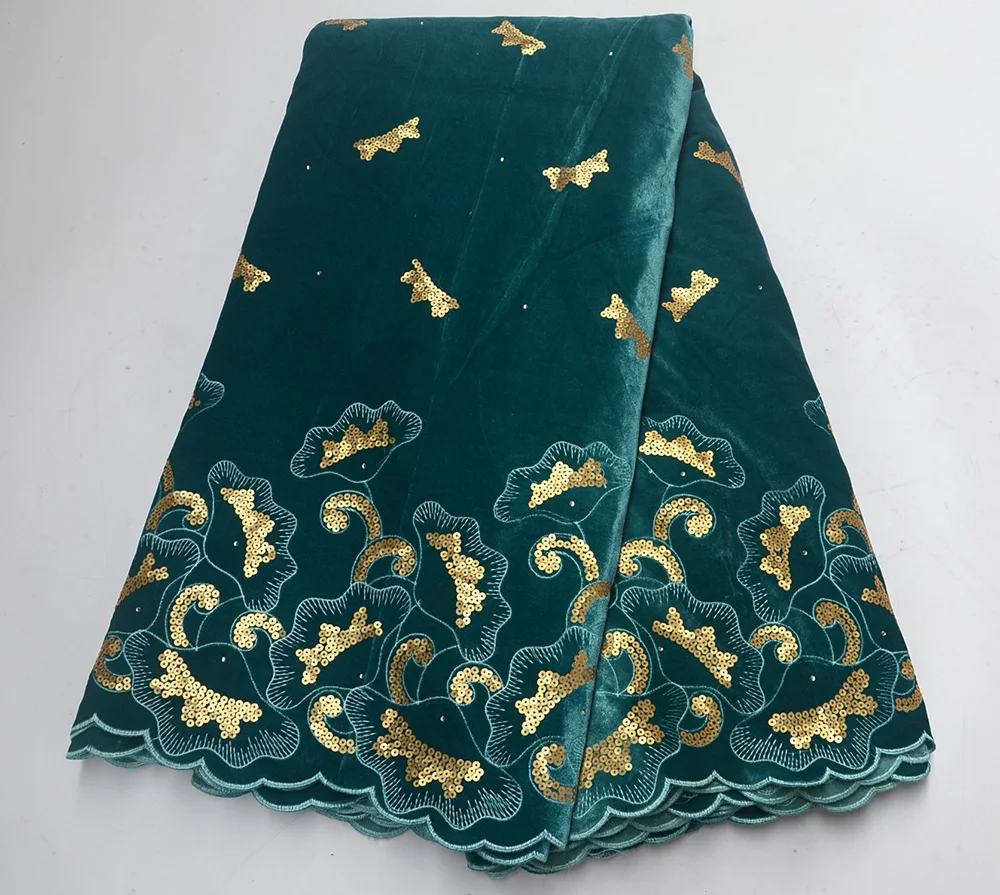 Green With Gold sequin velvet Lace Fabric 2019 High Quality African Voile Flannel Lace Fraric With Sequins for Nigerian Wedding
Green With Gold sequin velvet Lace Fabric 2019 High Quality African Voile Flannel Lace Fraric With Sequins for Nigerian Wedding