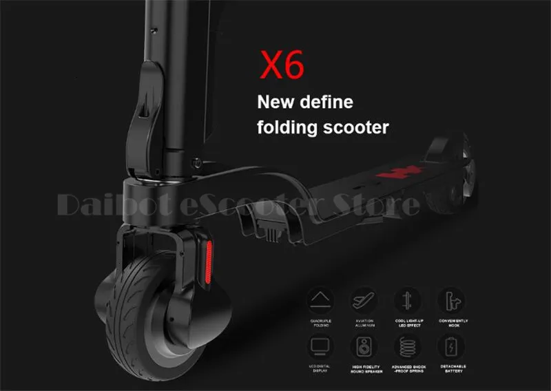 HX X6 Mini Electric Skateboard Two Wheel With Bluetooth Speaker Motor 200W 24V Portable Foldable Electric Bike For Adults (31)