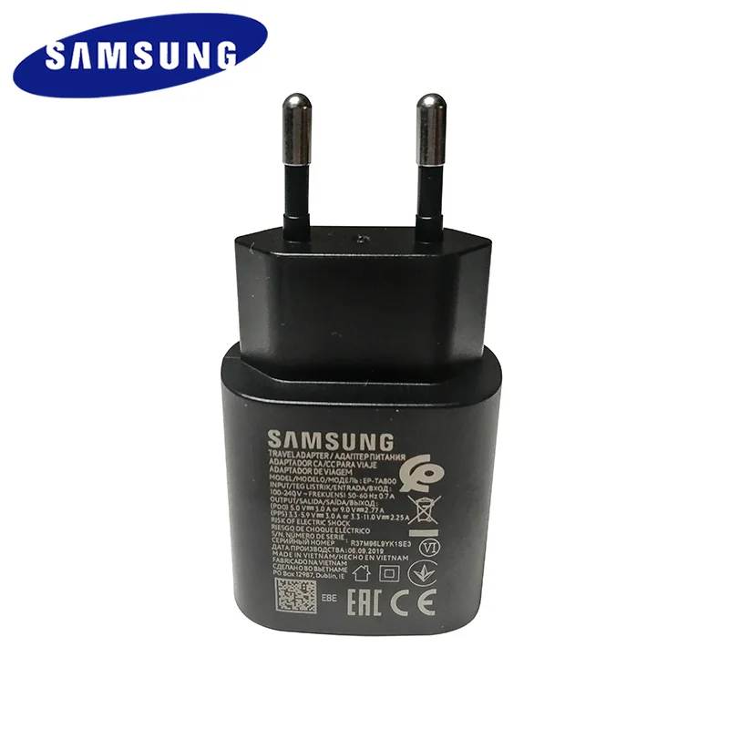 Samsung Note 10 EU super fast charger 25w Travel PD PSS Fast Charge Adapter Type-c cablefor Galaxy Note 10 10+ k20 pro
Samsung Note 10 EU super fast charger 25w Travel PD PSS Fast Charge Adapter Type-c cablefor Galaxy Note 10 10+ k20 pro
