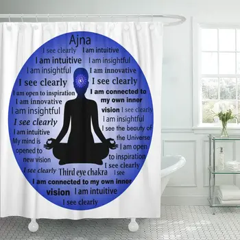Blue Aura Meditating Woman Ajna Chakra Affirmation Body Energy Shower Curtain Waterproof Polyester Fabric 72 x 78 Inches Set
Blue Aura Meditating Woman Ajna Chakra Affirmation Body Energy Shower Curtain Waterproof Polyester Fabric 72 x 78 Inches Set