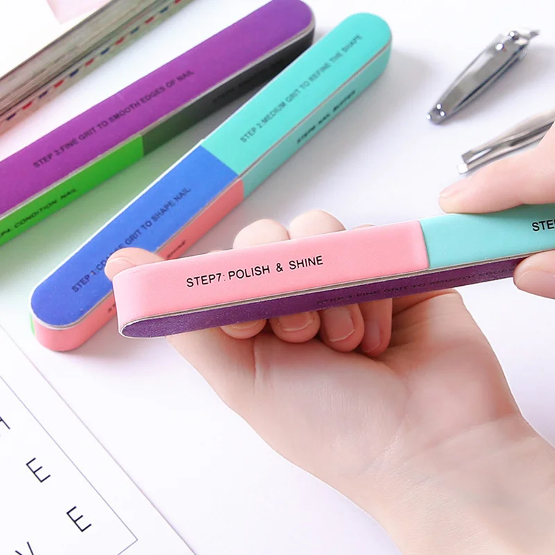 

Hot and New Product 1pcs / Set Six-sided Polishing Nail File Tool Creative Printing Nail File Sanding Nail File Professional